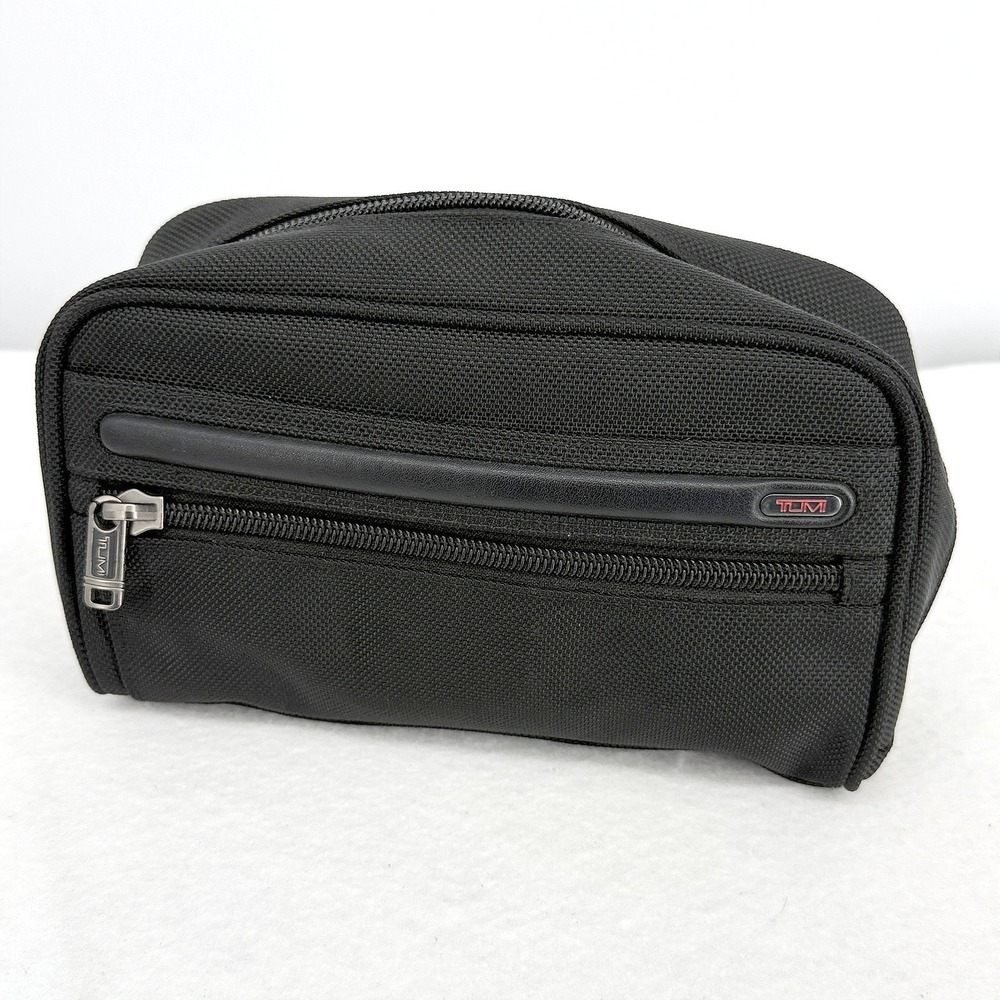 Tumi 22195D4 Black Ballistic Nylon Travel Toiletry Kit Cosmetic Bag